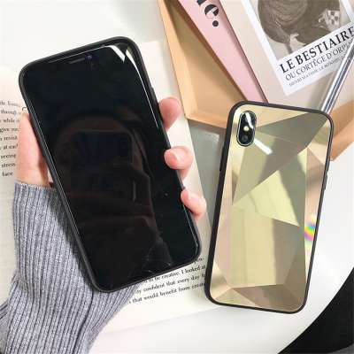 Diamond 3d hard pc Mirror Back Cover for iPhone 11 Pro Case 6.5 6.1 Inch for X XR XS Max 8 7 6 6S Plus 12 pro max Case