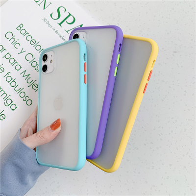 2020 Hybrid Simple Matte Bumper Phone Case For iPhone 11 Pro Max XR XS Max 6S 8 7 Plus Shockproof Soft TPU Silicone Clear Cover