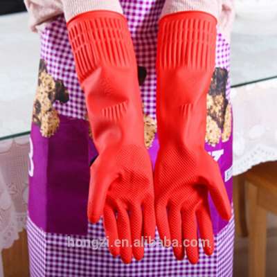 2019 Hot Winter Warm Kitchen Wash Dishes Cleaning Waterproof Long Sleeve Rubber Latex Gloves Tool