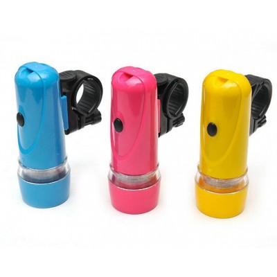 5 LED Bright color  with warning light lamp holder bicycle light Flashlight wholesale headlight