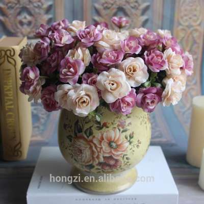 Austin 15 heads Autumn Fake Silk Flowers Artificial Rose Wedding Party Home Floral Flower Arrangement Peony Wedding Decoration