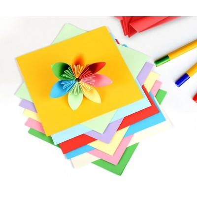 100pcs /set 13*13cm Color Origami Paper Craft Folding Square Papers Scrapbooking Cards Gift Craft Decoration