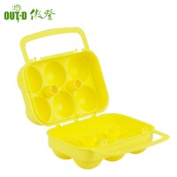 Portable Egg Storage Box Container Plastic Egg Carrier / 6 Egg Case Mould Holder